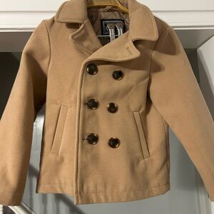 Tan Kids Peacoat
